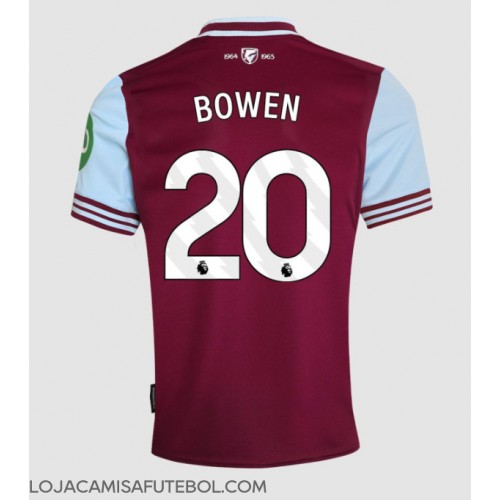 Camisa de Futebol West Ham United Jarrod Bowen #20 Equipamento Principal 2024-25 Manga Curta